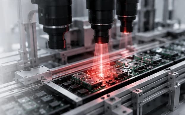 High-speed machine vision inspection of electronics