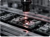 Machine vision camera capturing a circuit board